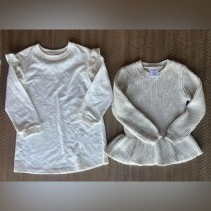 NWT 3T Okie Dokie Tunic/Dress and Peplum Sweater